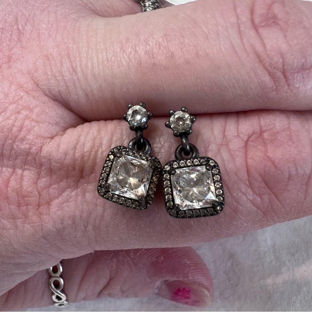 Pandora Timeless Elegance Sterling silver CZ stones earrings